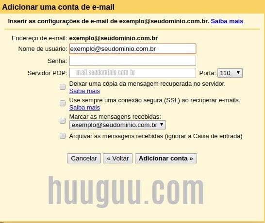 adicionar conta - tela 4