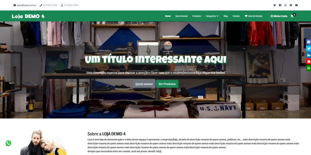 Loja Virtual Padrão Modelo 4